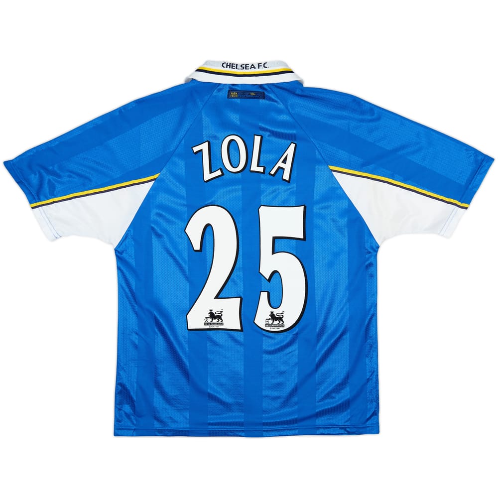 1997-99 Chelsea Home Shirt Zola #25 - 8/10 - (M)