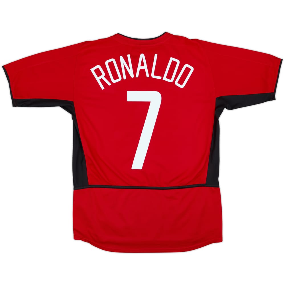 2002-04 Manchester United Home Shirt Ronaldo #7 - 8/10 - (XL.Boys)
