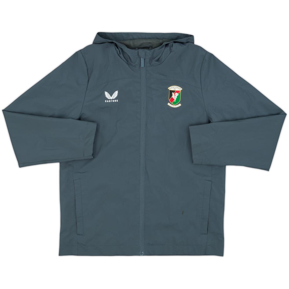2023-24 Glentoran Castore Hooded Track Jacket - 8/10 - (XL.Boys)
