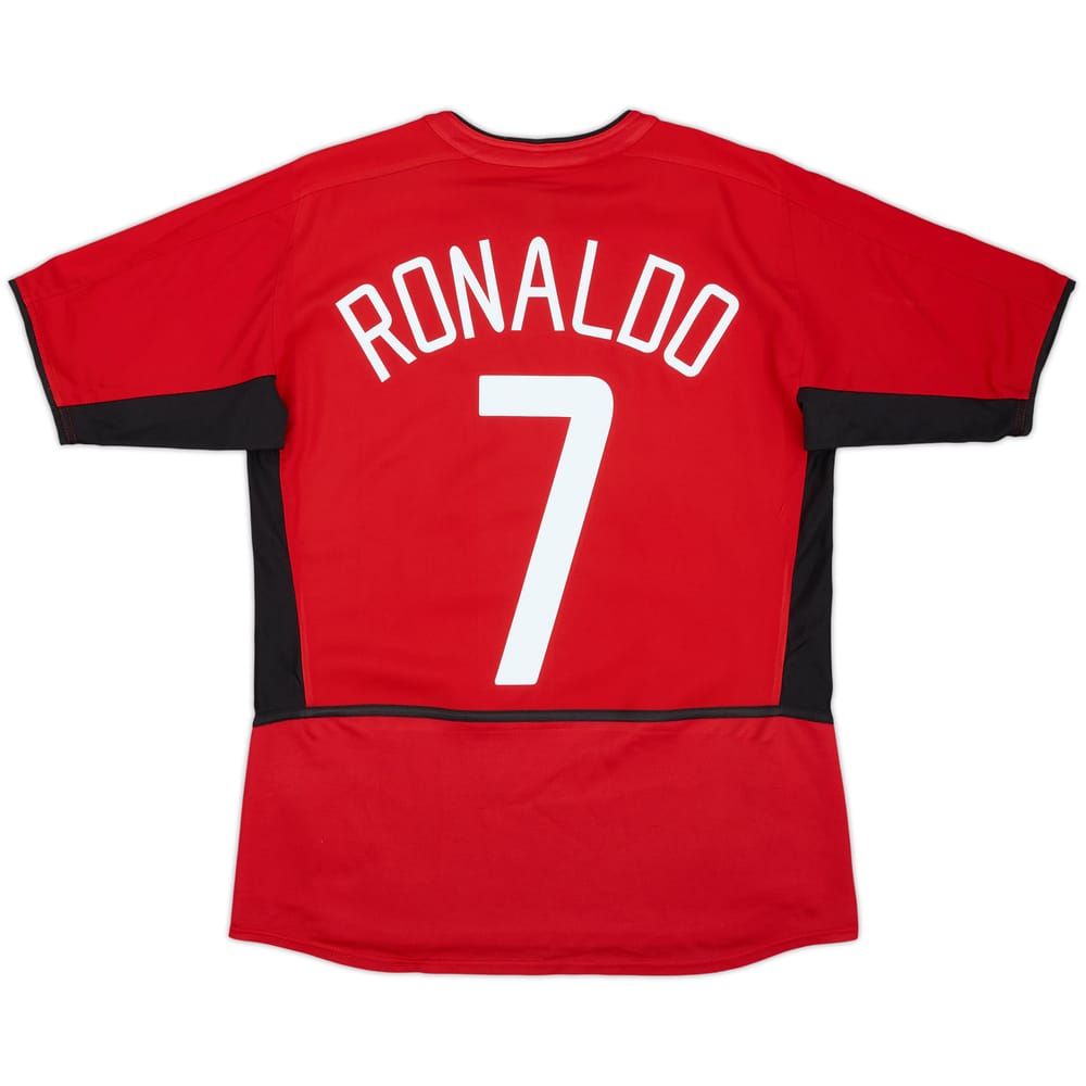 2002-04 Manchester United Home Shirt Ronaldo #7 - 8/10 - (XL.Boys)