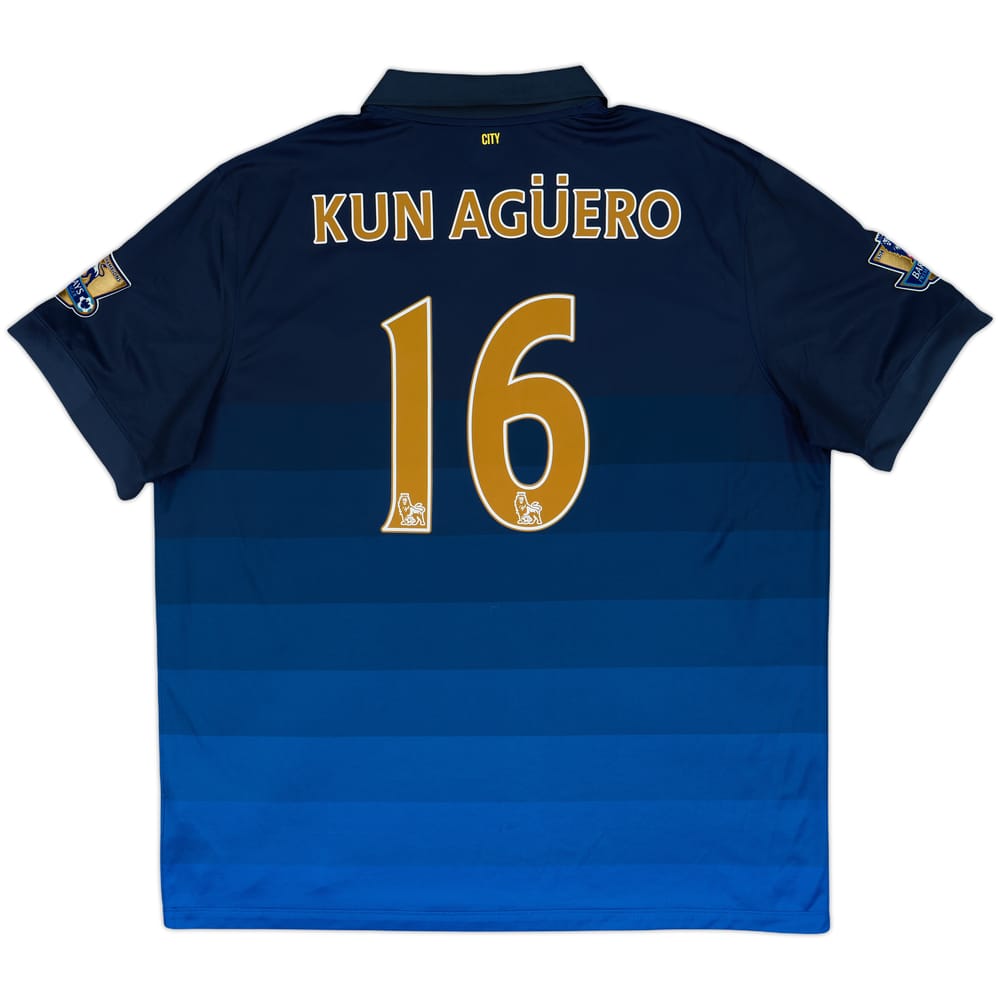 2014-15 Manchester City Away Shirt Kun Aguero #16 - 5/10 - (XXL)