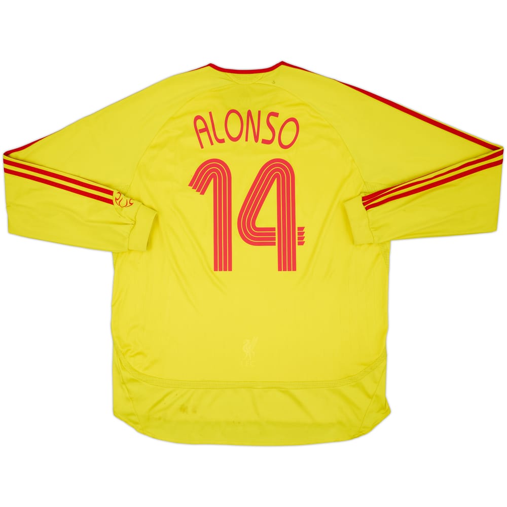 2006-07 Liverpool Away L/S Shirt Alonso #14 - 6/10 - (XXL)