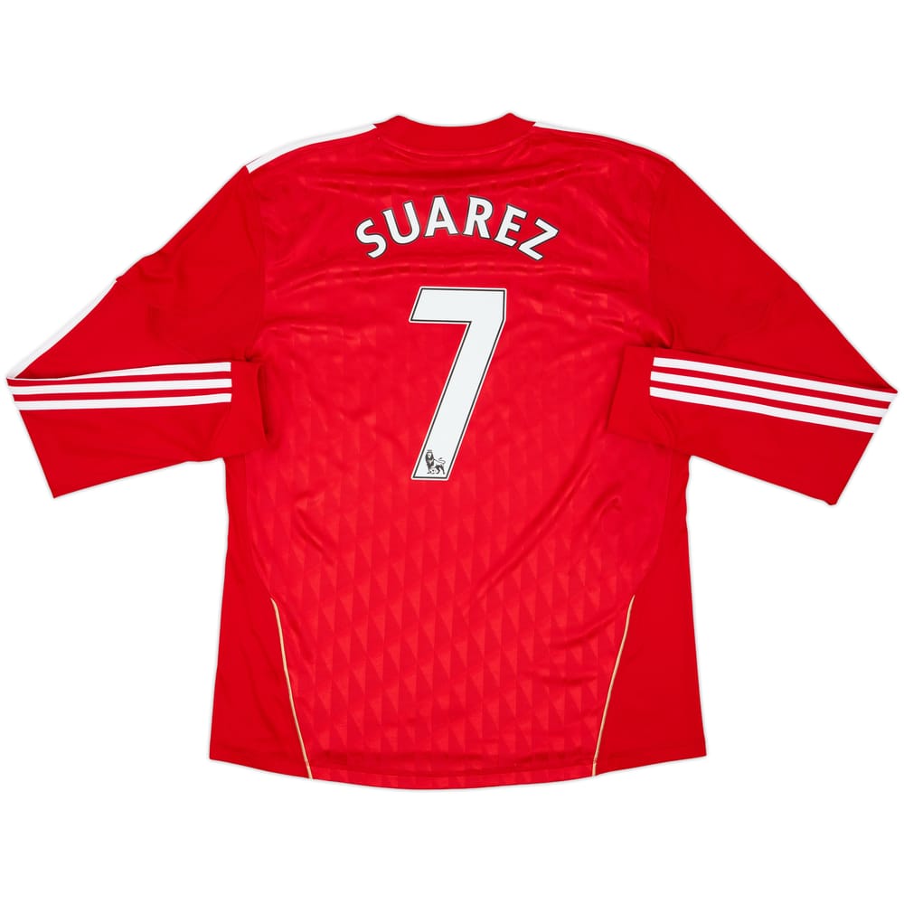 2010-12 Liverpool Home L/S Shirt Suarez #7 - 10/10 - (L)