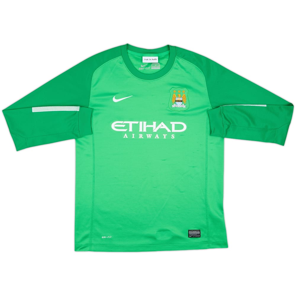 2013-14 Manchester City GK Shirt - 6/10 - (XL.Boys)