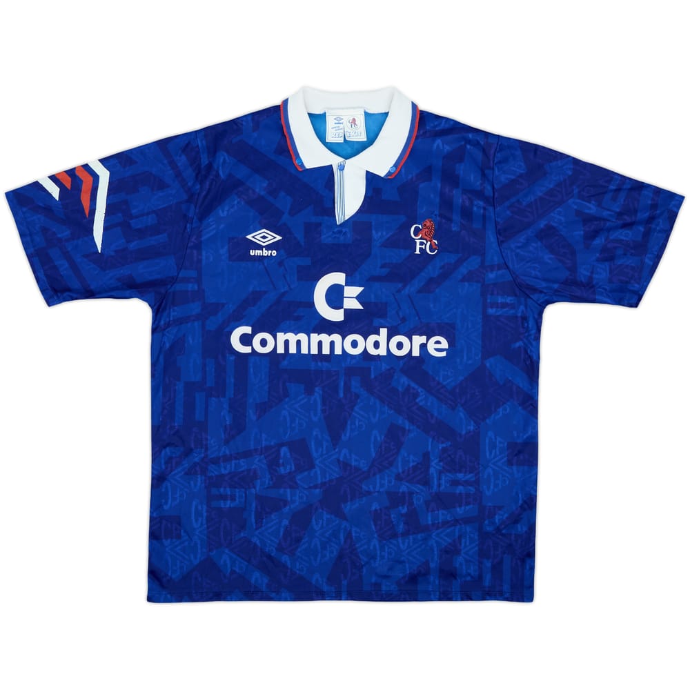 1991-93 Chelsea Home Shirt - 8/10 - (L)