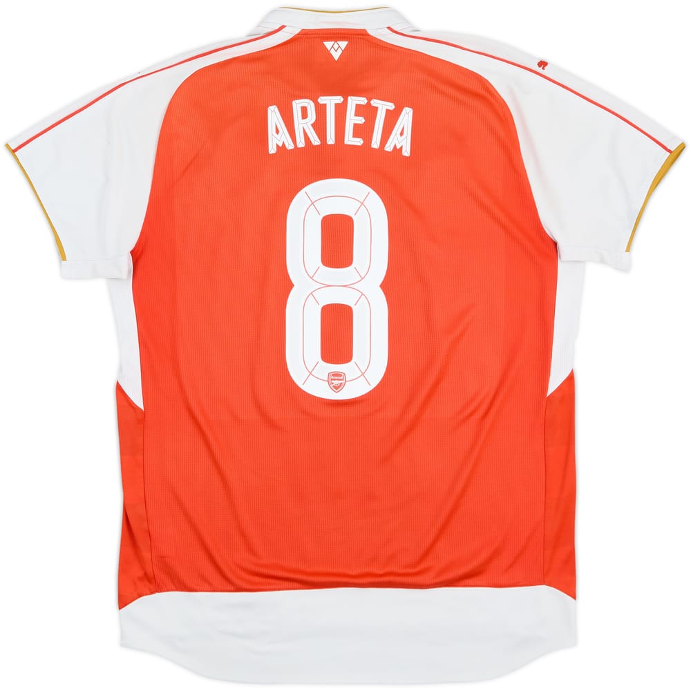2015-16 Arsenal Home Shirt Arteta #8 - 5/10 - (XL)
