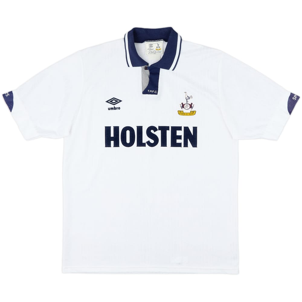 1991-93 Tottenham Home Shirt - 8/10 - (L)