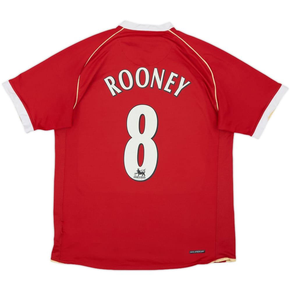 2006-07 Manchester United Home Shirt Rooney #8 - 6/10 - (M)