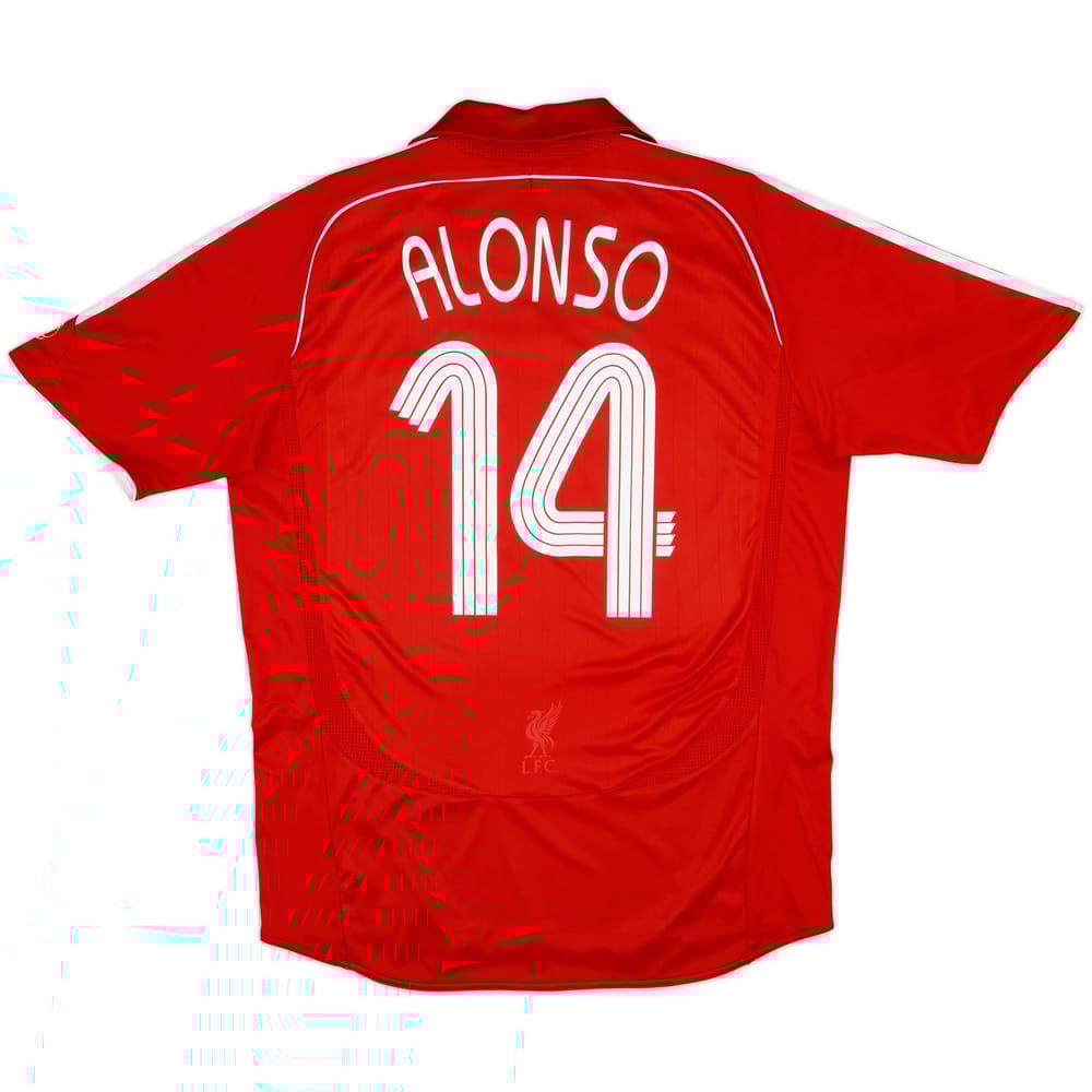 2006-08 Liverpool Home Shirt Alonso #14 - 6/10 - (L)