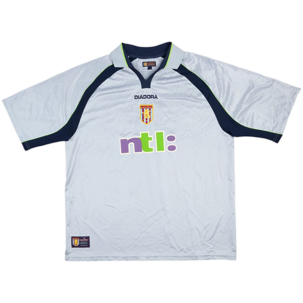 2001-02 Aston Villa Match Issue Intertoto Cup Away Shirt #8