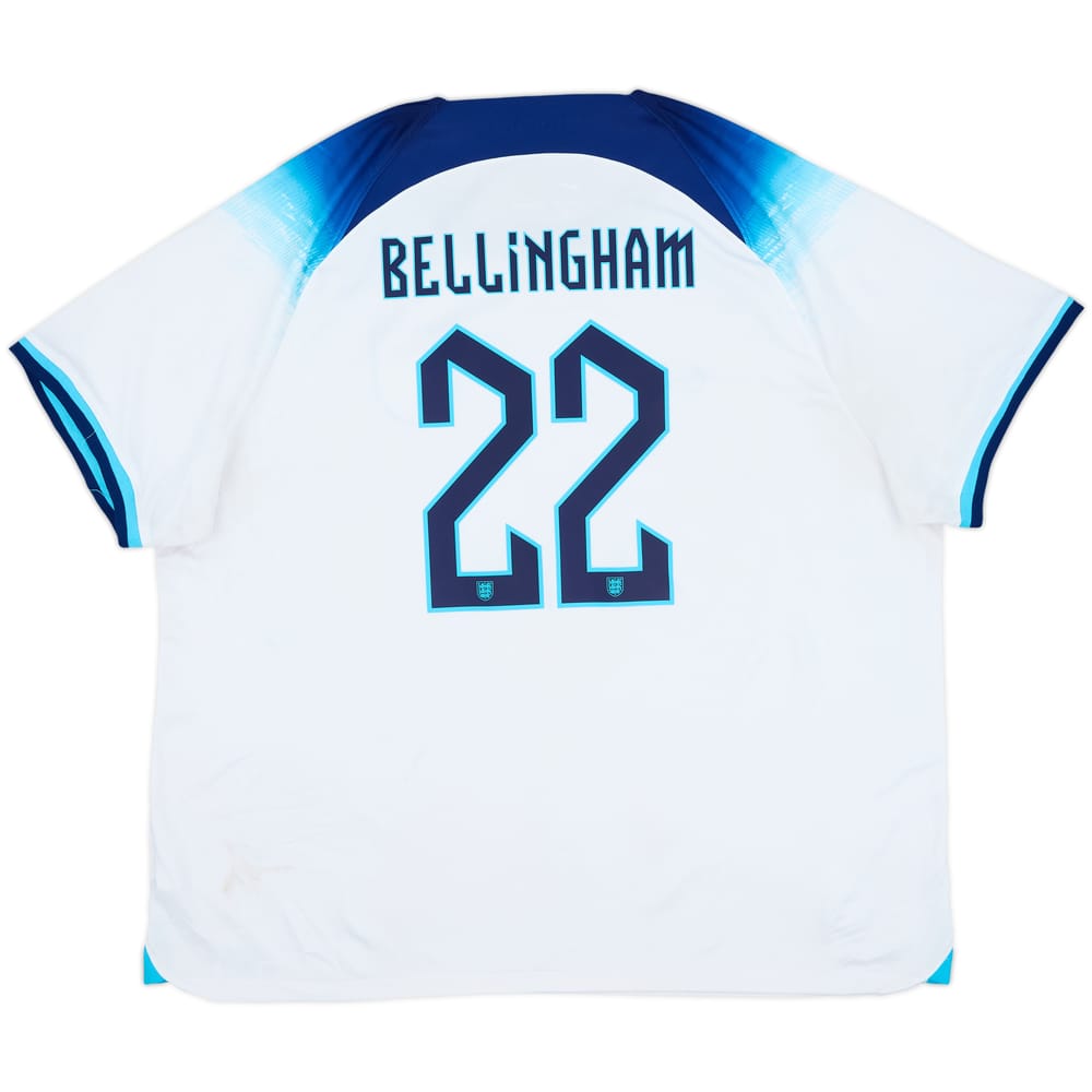 2022-23 England Home Shirt Bellingham #22 - 6/10 - (3XL)