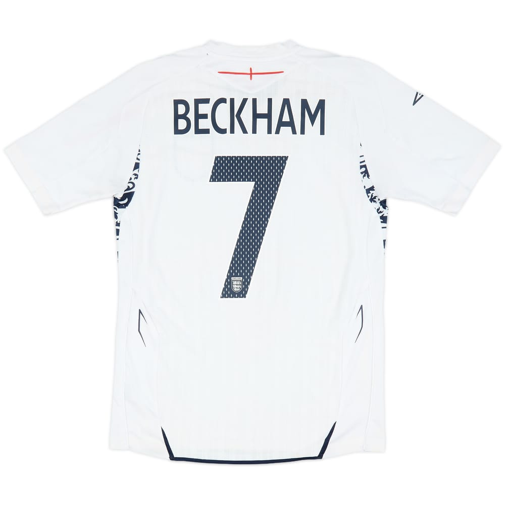 2007-09 England Home Shirt Beckham #7 - 5/10 - (S)