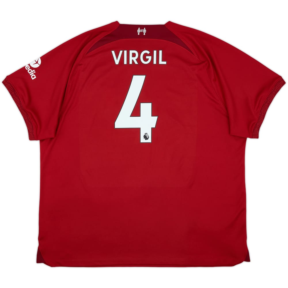2022-23 Liverpool Home Shirt Virgil #4 - 7/10 - (3XL)