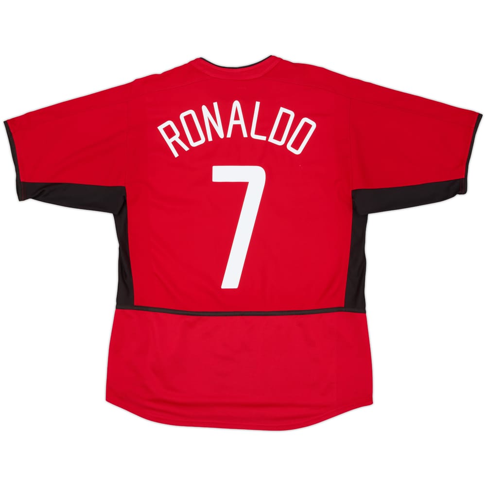 2002-04 Manchester Unido Camiseta Local Ronaldo #7 - 7/10 - (L)