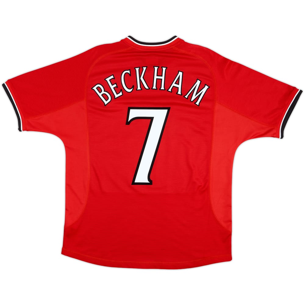 2000-02 Manchester United Home Shirt Beckham #7 - 7/10 - (M)