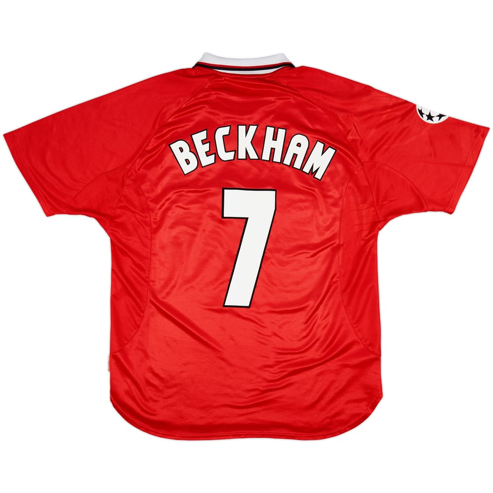 1999-00 Manchester United 'CL Winners' Shirt Beckham #7 - 8/10 - (XL)