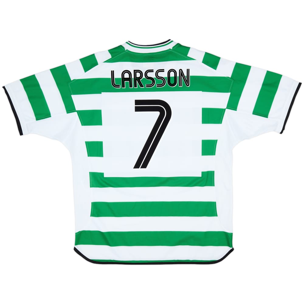 2001-03 Celtic Home Shirt Larsson #7 - 8/10 - (XL)