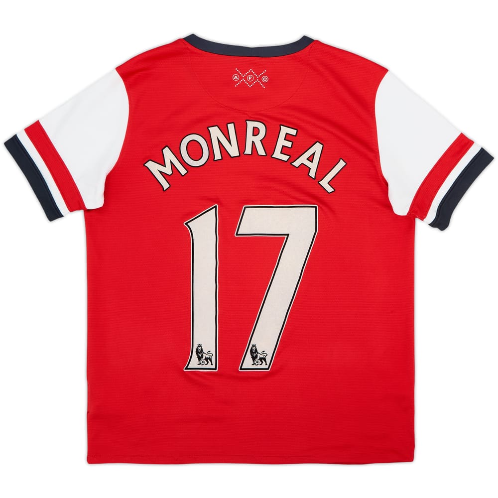 2012-14 Arsenal Home Shirt Monreal #17 - 6/10 - (XL.Boys)