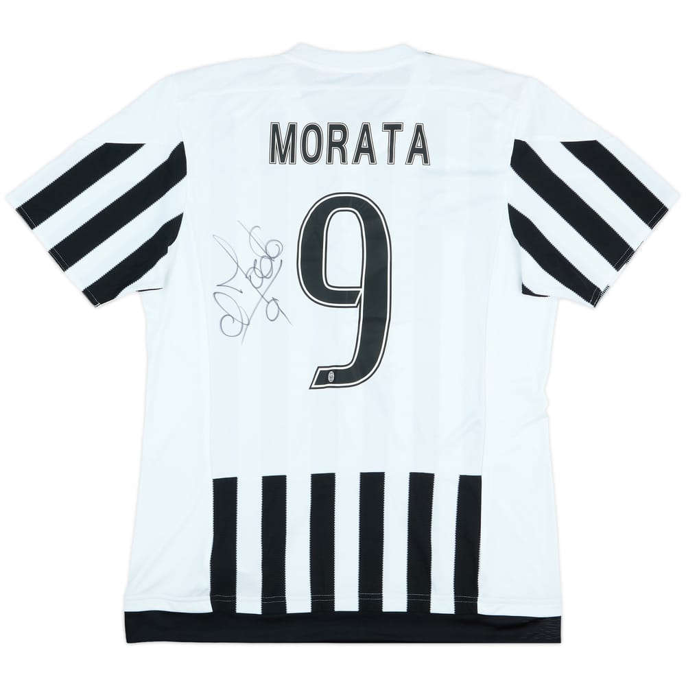 2015-16 Juventus Signed Home Shirt Morata #9 - 8/10 - (L)
