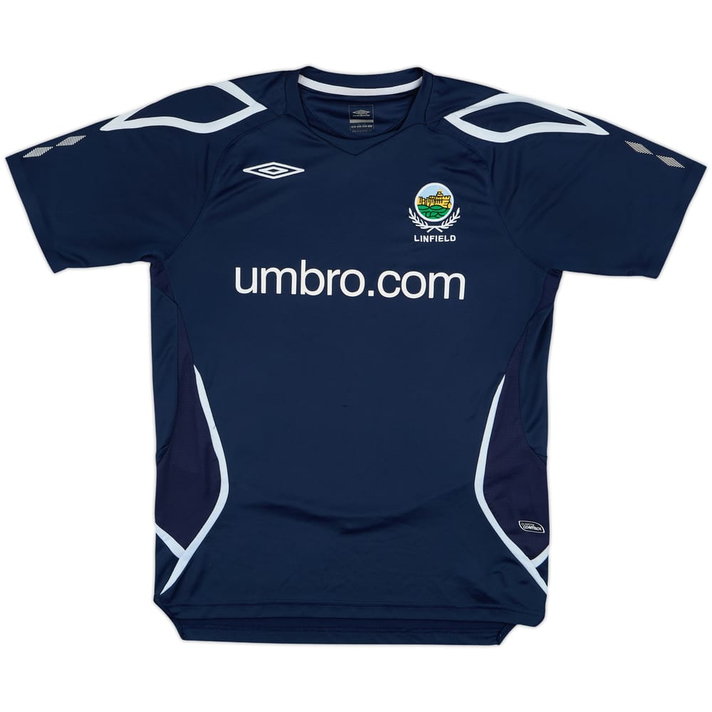 Camiseta Umbro de entrenamiento del Linfield 2008-09 - 8/10 - (M)