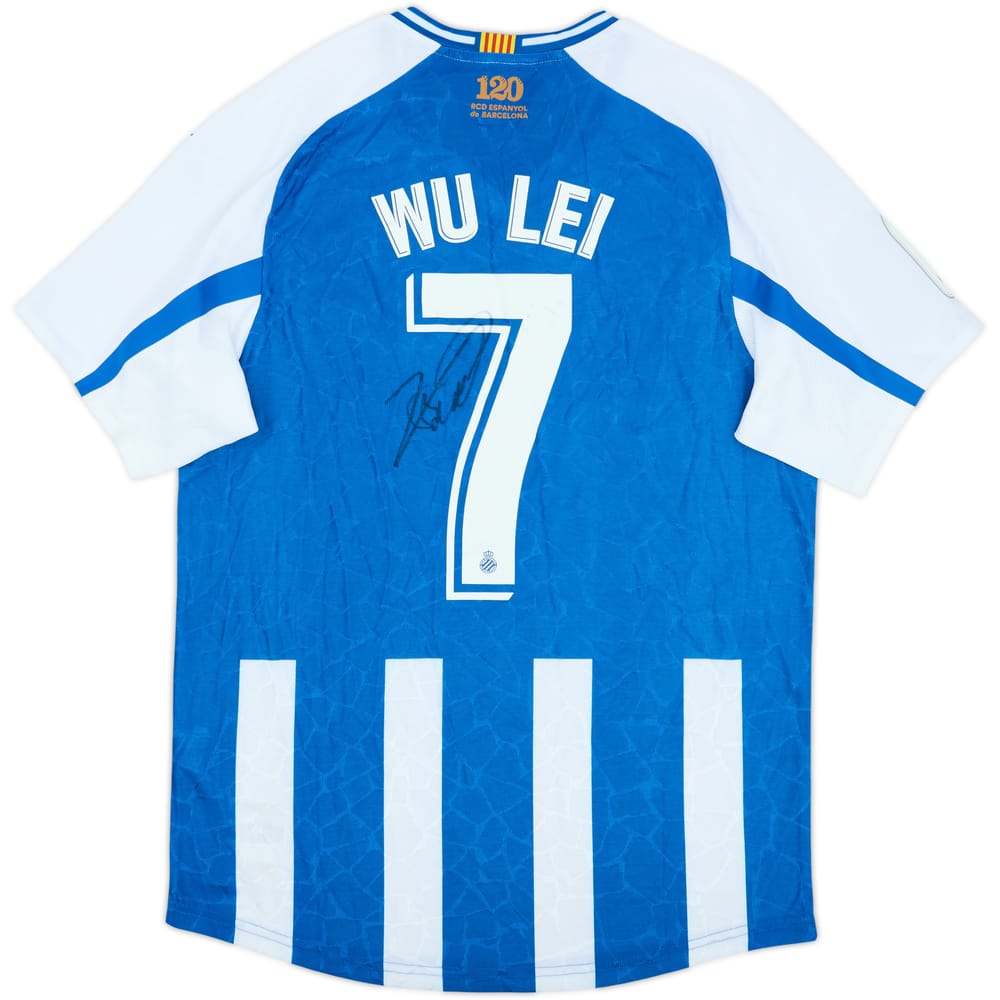 Camiseta de local firmada del Espanyol 2020-21 Wu Lei #7 (M)