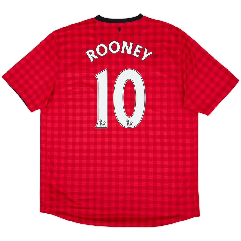 2012-13 Manchester United Home Shirt Rooney #10 - 7/10 - (XL)