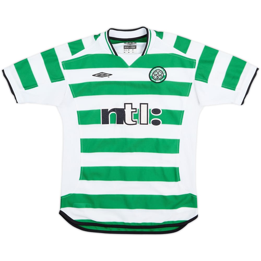 2001-03 Celtic Home Shirt - 8/10 - (M.Boys)