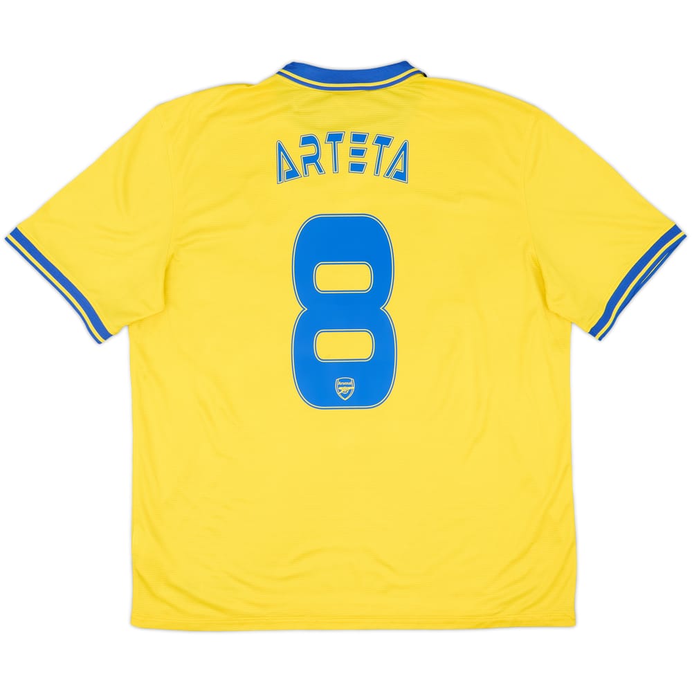 2013-14 Arsenal Away Shirt Arteta #8 - 7/10 - (XL)
