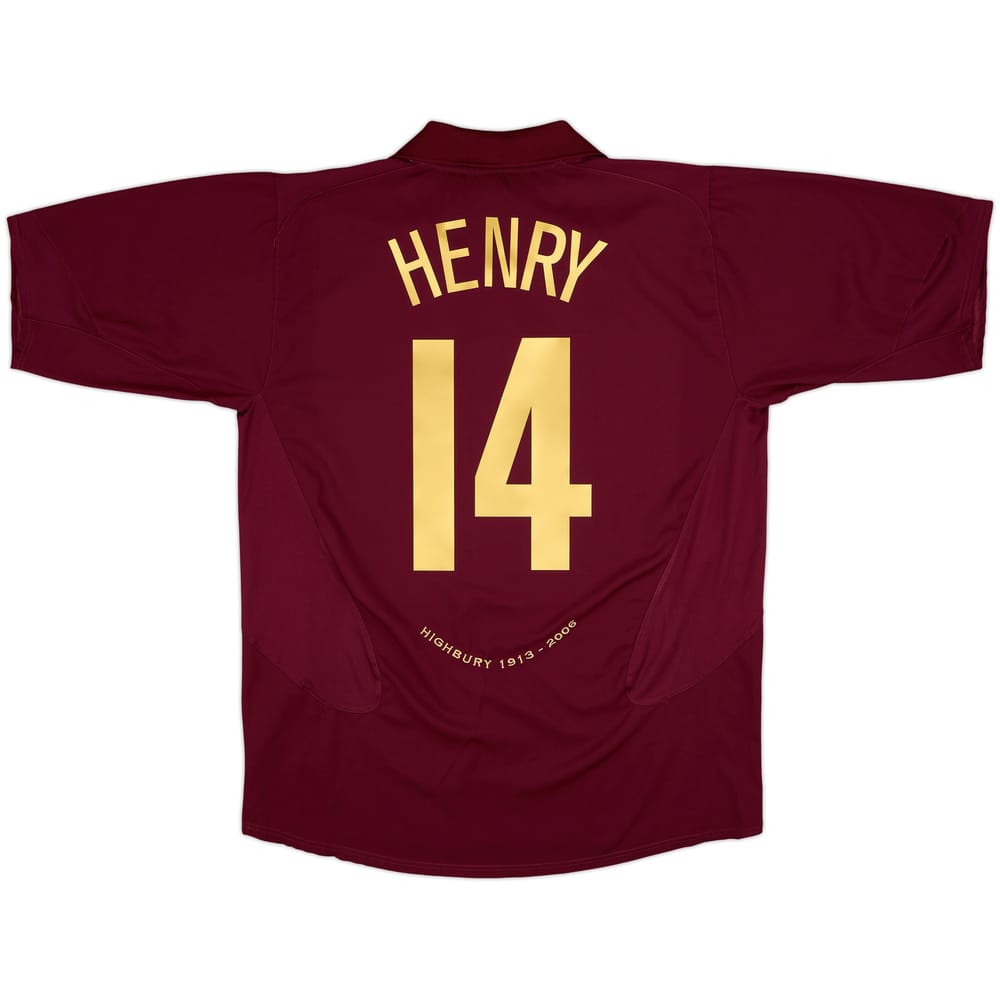 2005-06 Arsenal Home Shirt Henry #14 - 9/10 - (XL)