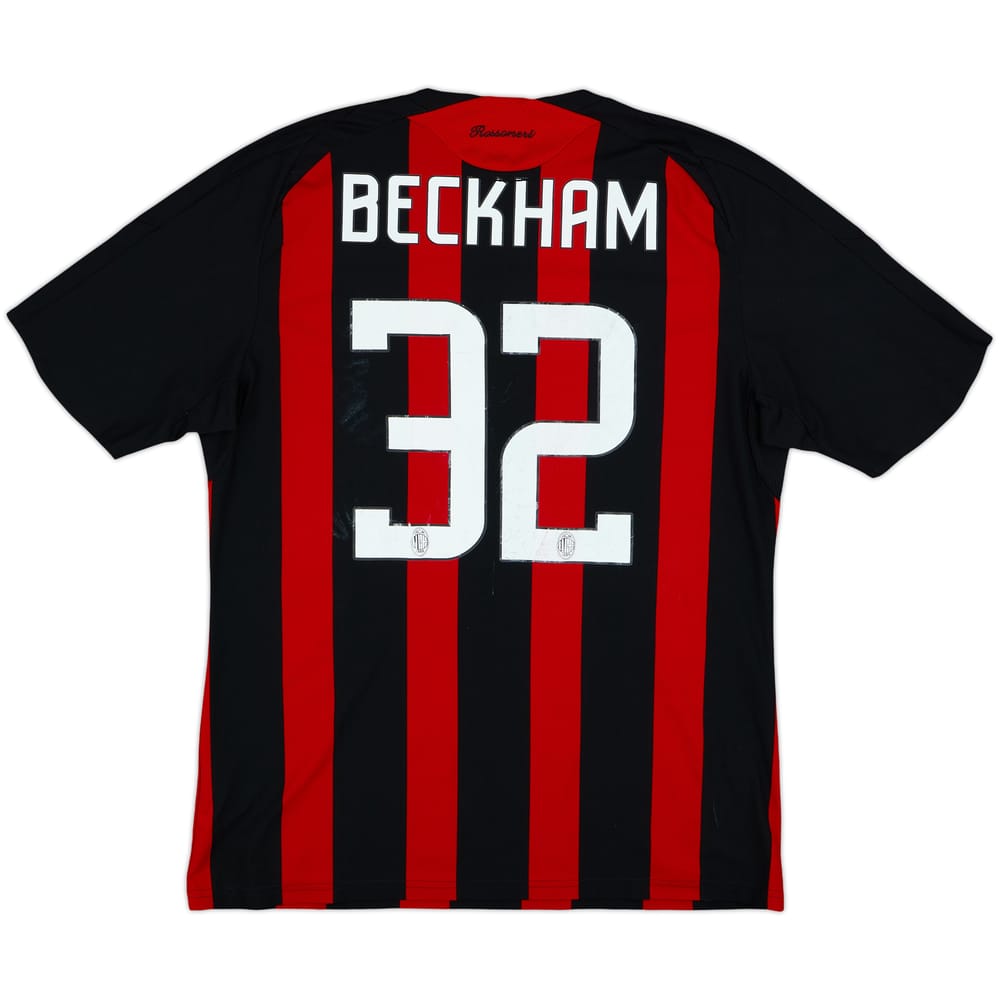2008-09 AC Milan Home Shirt Beckham #32 - 6/10 - (L)