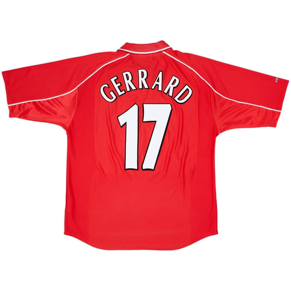 2000-02 Liverpool Home Shirt Gerrard #17 - 6/10 - (L)