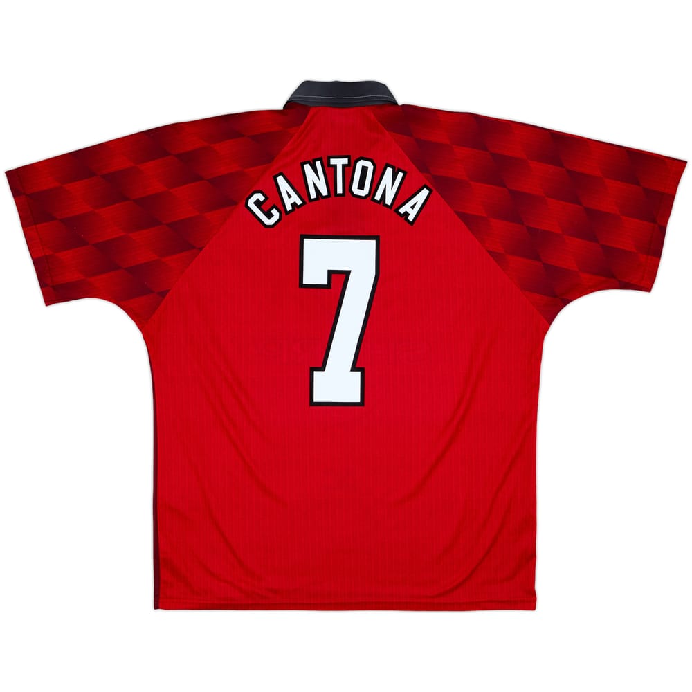 1996-98 Manchester United Home Shirt Cantona #7 - 9/10 - (XL)