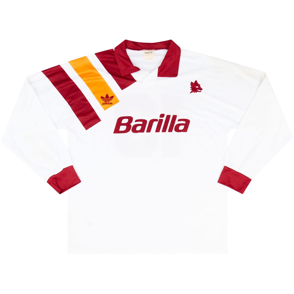 1993-94 Roma Match Issue Away L/S Shirt #13