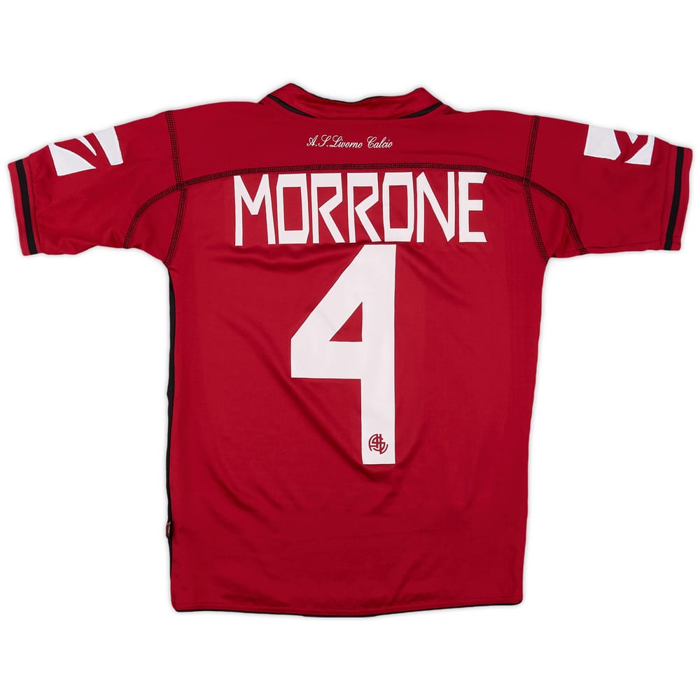 2006-07 Livorno Home Shirt Morrone #4 - 8/10 - (XS)