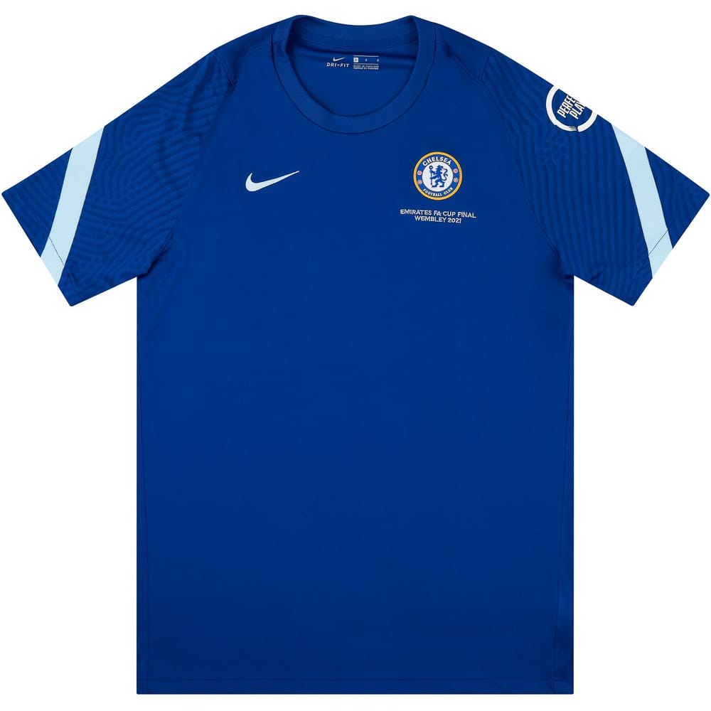 2020-21 Chelsea Player Issue Polo T-Shirt 'Final Wembley 2021'