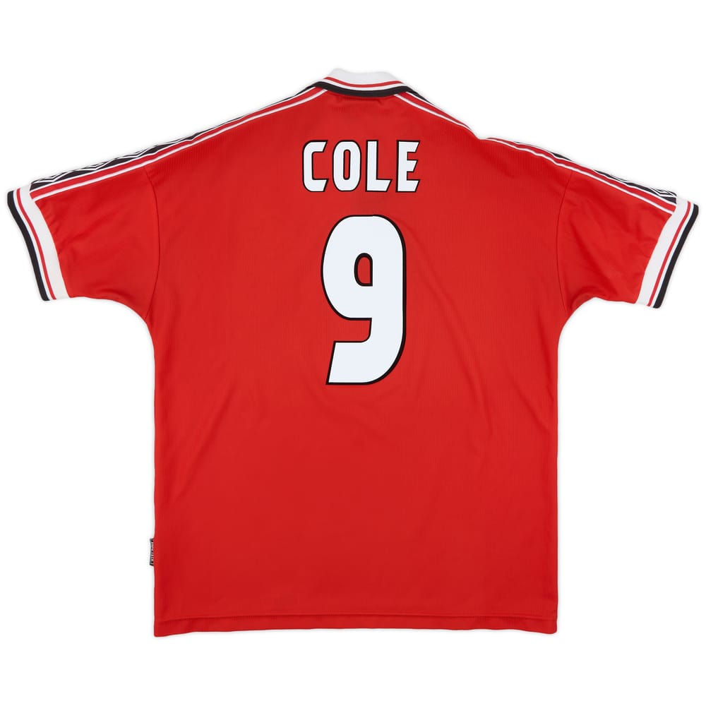 1998-00 Manchester United Home Shirt Cole #9 - 6/10 - (XL)