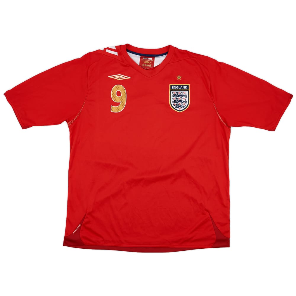 2006-08 England Away Shirt #9 - 9/10 - (XL)