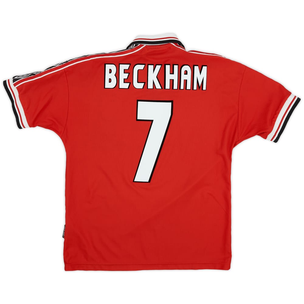 1998-00 Manchester United Home Shirt Beckham #7 - 7/10 - (M)