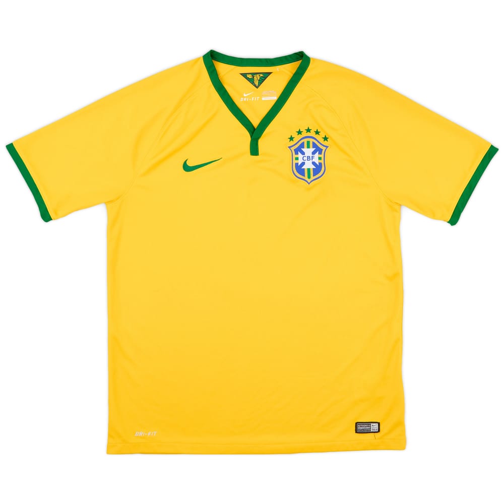 2014-15 Brazil Home Shirt - 8/10 - (L)