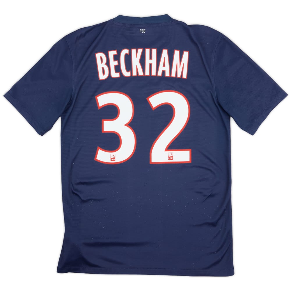 2012-13 Paris Saint-Germain Home Shirt Beckham #32 - 7/10 - (S)