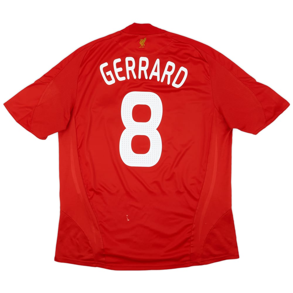 2008-10 Liverpool Home Shirt Gerrard #8 - 6/10 - (XL)