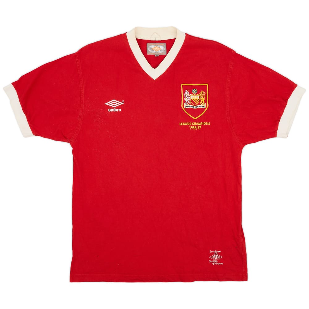 2000s Manchester United Umbro '1956/57 League Champions' Retro Shirt - 7/10 - (M)