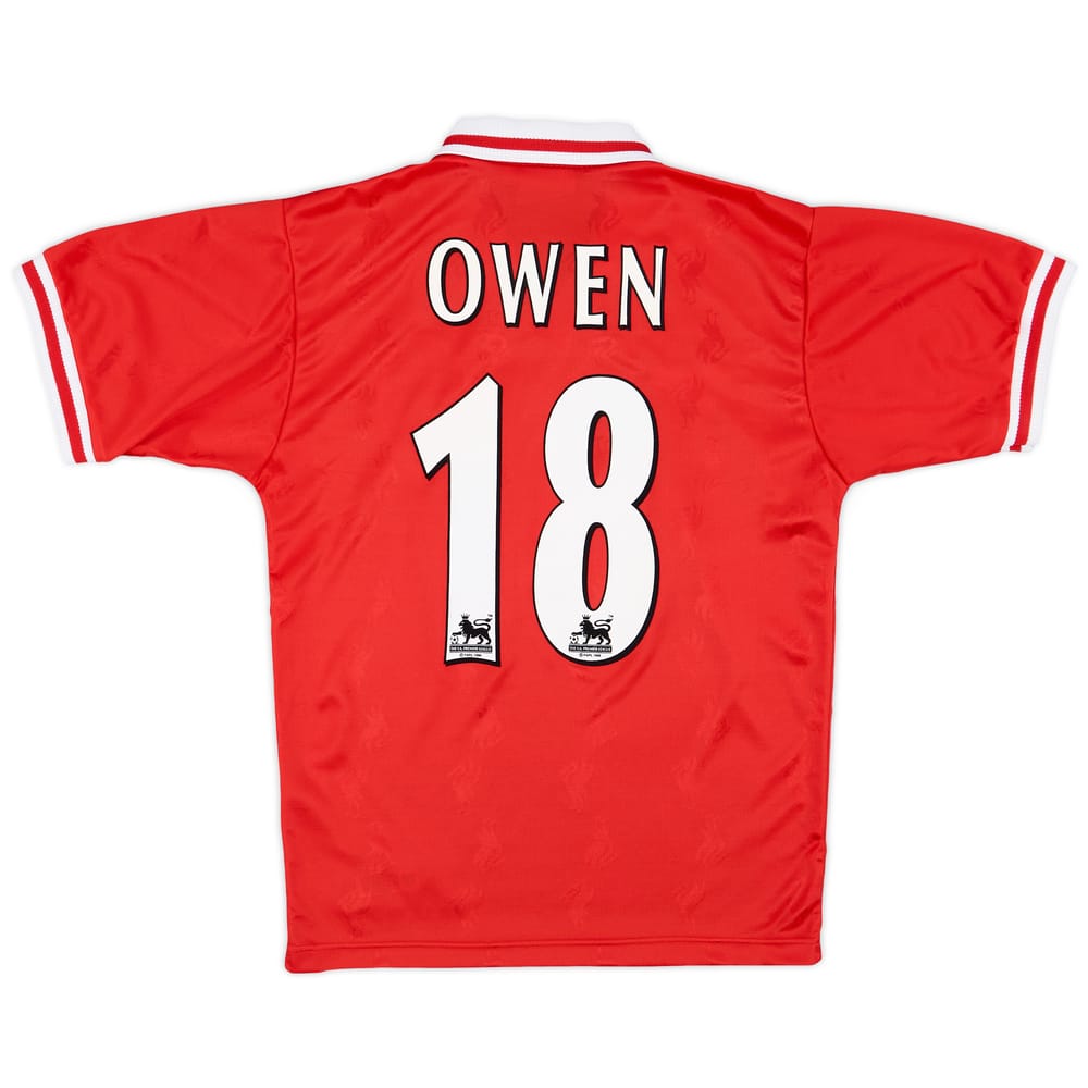 1996-98 Liverpool Home Shirt Owen #18 - 8/10 - (S)