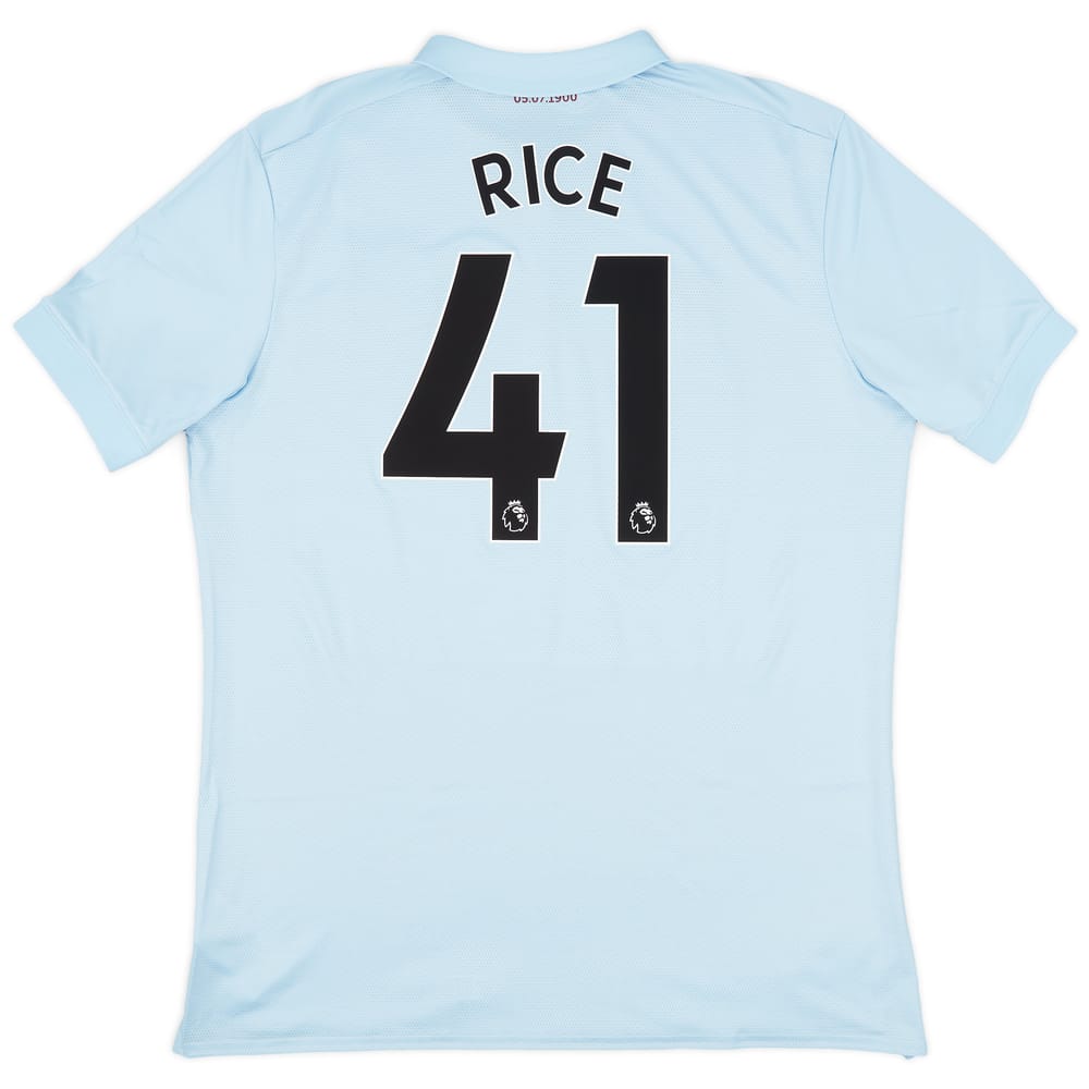 2017-18 West Ham Third Shirt Rice #41 (XL)