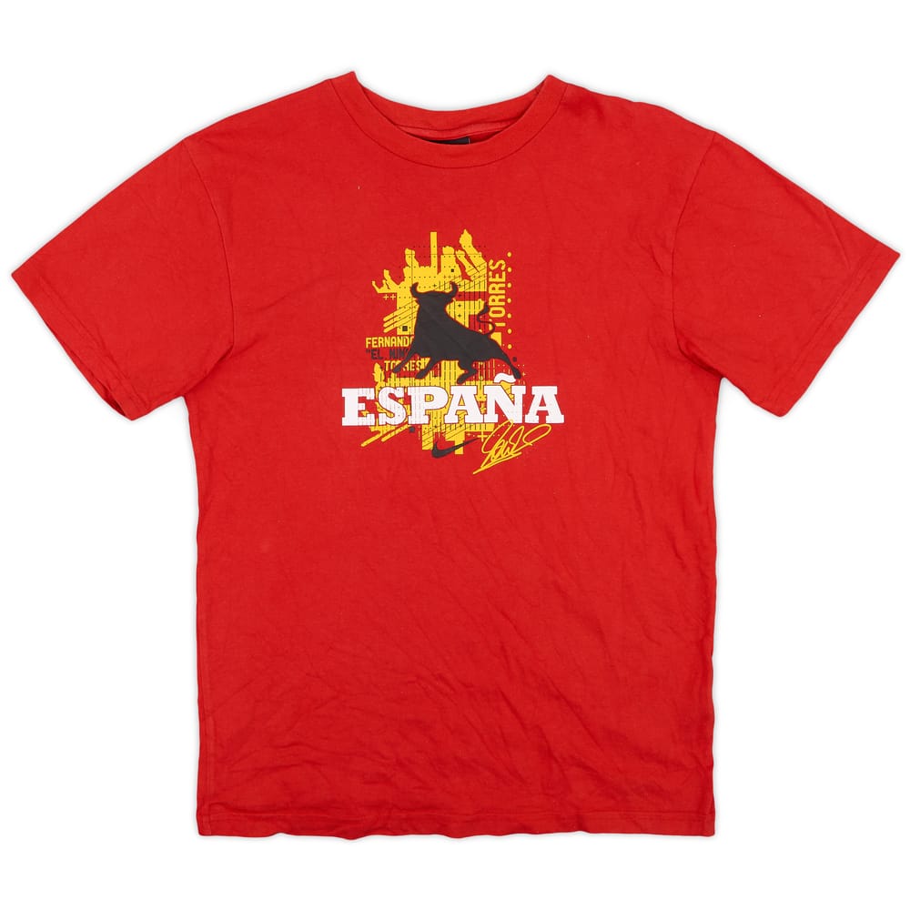 2010 Spain Nike Cotton Tee Torres #9 - 6/10 - (XL.Boys)
