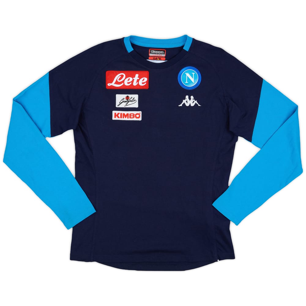 2017-18 Napoli Kappa Training L/S Shirt - 9/10 - (L)