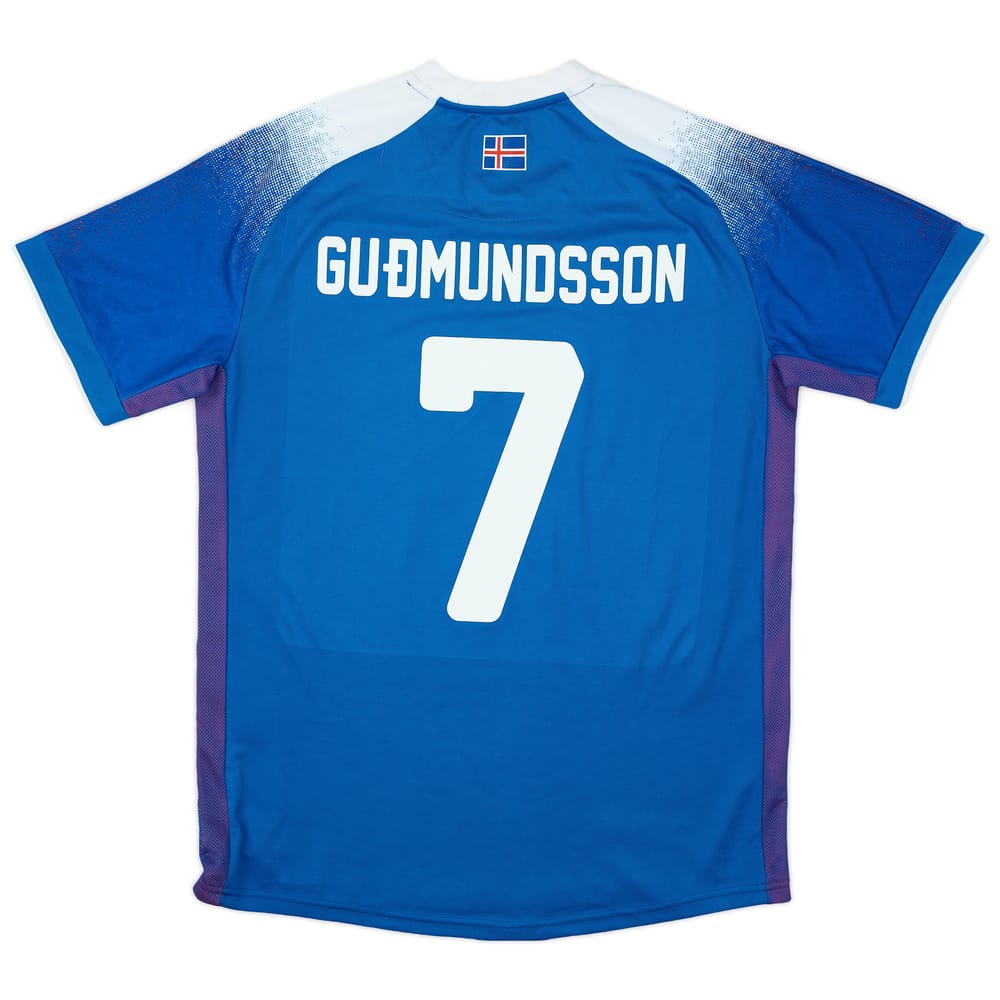 2018-19 Iceland Home Shirt Gudmundsson #7 - 8/10 - (M)
