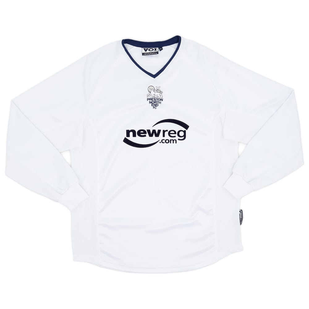 2002-03 Preston North End Home L/S Shirt - 8/10 - (M)