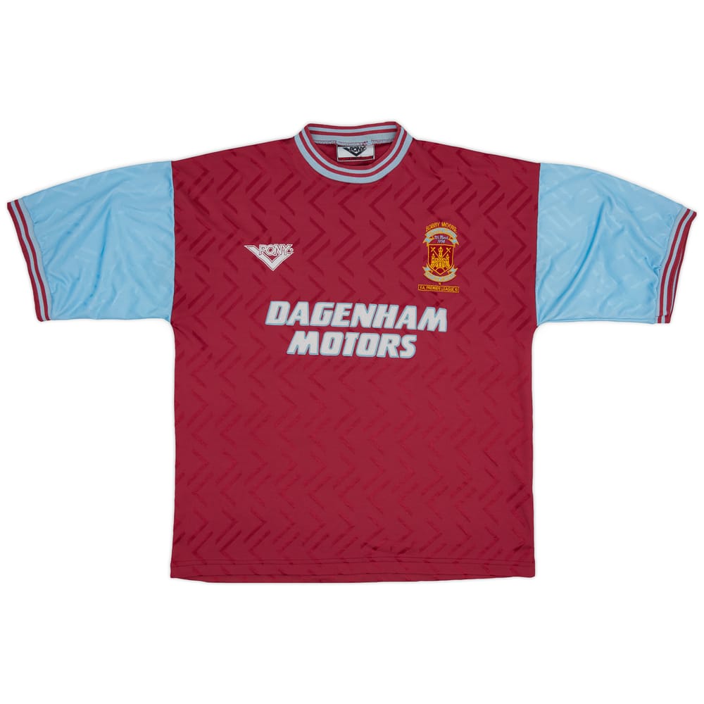 1993-95 West Ham 'Bobby Moore Memorial Match' Home Shirt - 7/10 - (XL)