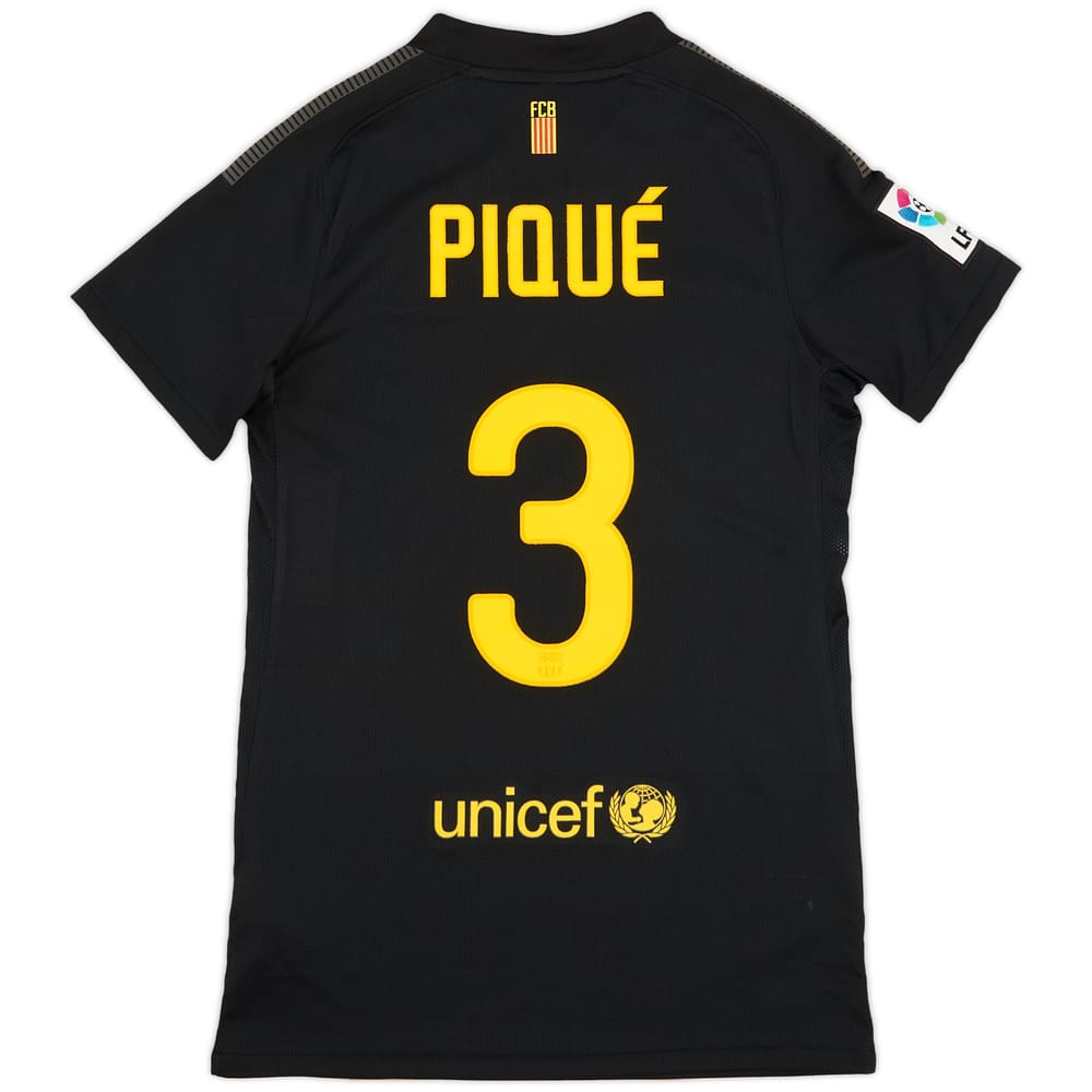 2011-12 Barcelona Away Shirt Pique #3 - 9/10 - (Women's XS)